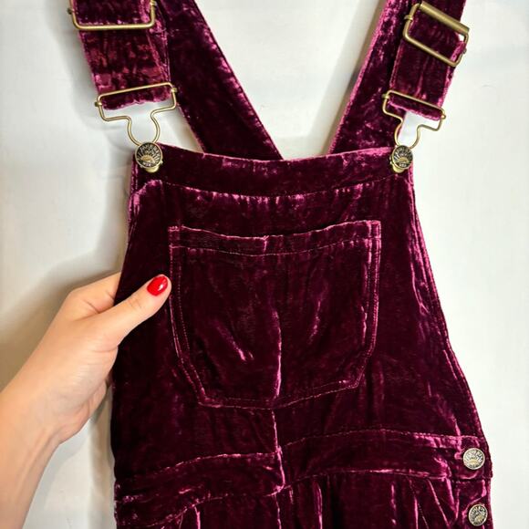 Faherty Vintage Silk Velvet Mechanic Overall Jumpsuit - Picture 7 of 11